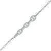 Thumbnail Image 1 of Cubic Zirconia Button Bracelet in Sterling Silver – 7.5"