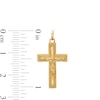 Thumbnail Image 1 of Multi-Finish Layered Crucifix Necklace Charm in 10K Solid Gold