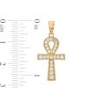 Thumbnail Image 1 of Cubic Zirconia Ankh Cross Necklace Charm in 10K Solid Gold