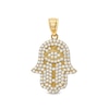 Thumbnail Image 0 of Cubic Zirconia Hamsa with Evil Eye in 10K Solid Gold