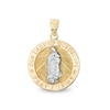 Thumbnail Image 1 of Multi-Finish Our Lady of Guadalupe Medallion Two-Tone Necklace Charm in 10K Gold