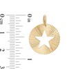 Thumbnail Image 2 of Made in Italy Cut-Out Star Diamond-Cut Sunburst Disc Necklace Charm in 10K Gold