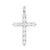 Thumbnail Image 1 of 5mm Cubic Zirconia Large Cross Necklace Charm in Sterling Silver