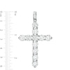 Thumbnail Image 2 of 5mm Cubic Zirconia Large Cross Necklace Charm in Sterling Silver