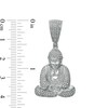 Thumbnail Image 1 of Cubic Zirconia Praying Buddha Solid Necklace Charm in Sterling Silver
