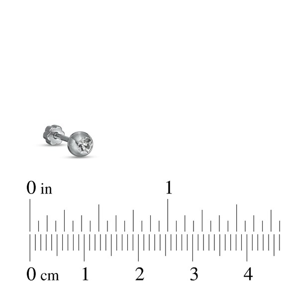 016 Gauge Cubic Zirconia Tri-Leaf with Dangle and Solitaire Cartilage Barbell Set in Stainless Steel and Brass - 5/16"