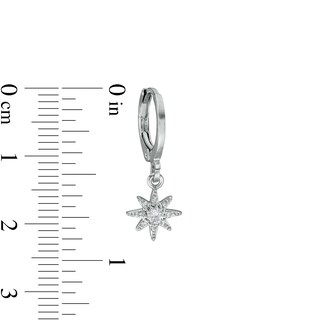 Stainless Steel and Brass CZ Star, Solitaire and Ball Stud and Hoop Set - 18G 5/16"