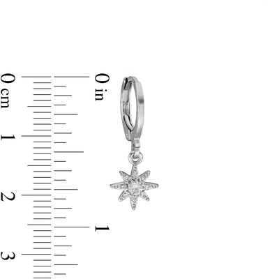 Stainless Steel and Brass CZ Star, Solitaire and Ball Stud and Hoop Set - 18G 5/16"