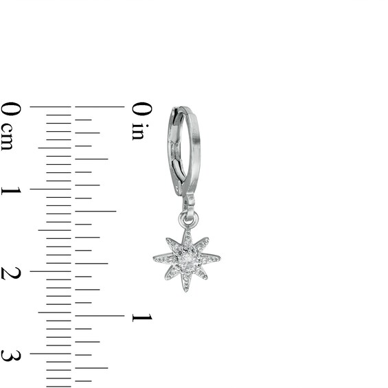 Stainless Steel and Brass CZ Star, Solitaire and Ball Stud and Hoop Set - 18G 5/16"