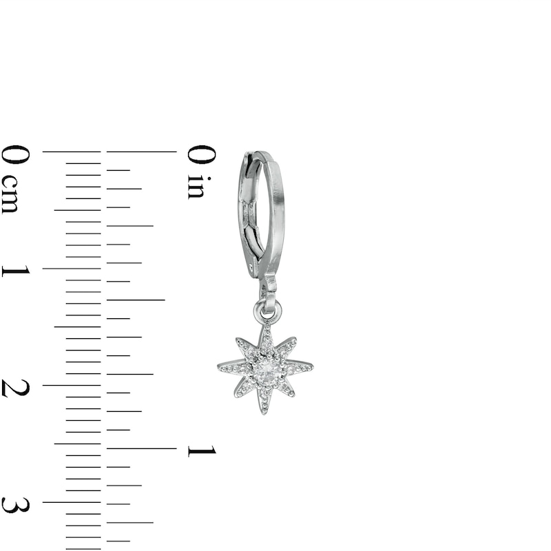018 Gauge Cubic Zirconia Star, Solitaire and Ball Cartilage Barbell and Hoop Set in Stainless Steel and Brass - 5/16"