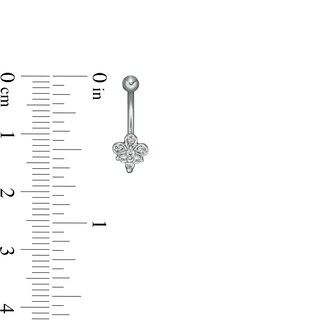Stainless Steel and Brass CZ Tri-Top and Ball Curved Barbell and Captive Bead Ring Set - 18G 5/16"