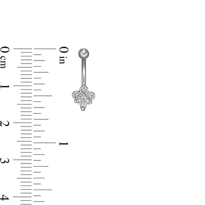 Stainless Steel and Brass CZ Tri-Top and Ball Curved Barbell and Captive Bead Ring Set - 18G 5/16"