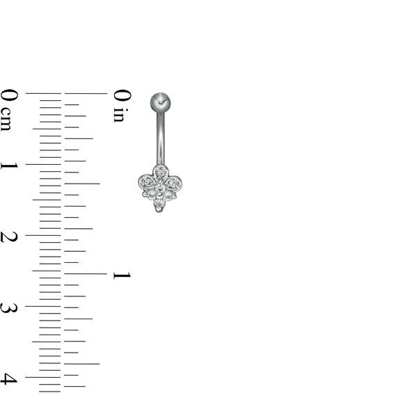 Stainless Steel and Brass CZ Tri-Top and Ball Curved Barbell and Captive Bead Ring Set - 18G 5/16"