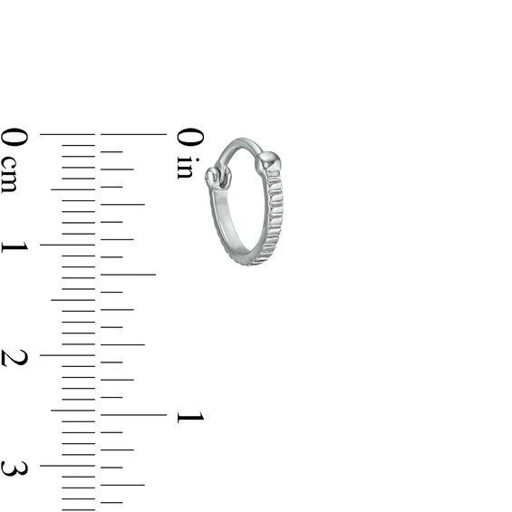 Stainless Steel and Brass Ribbed Gear Hoop - 18G 3/8"