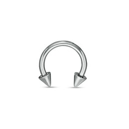 Titanium Spiked Ends Horseshoe - 16G 5/16&quot;