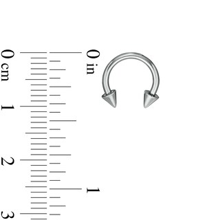 Titanium Spiked Ends Horseshoe - 16G 5/16"