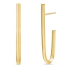 Thumbnail Image 0 of 34 x 11.7mm Knife Edge Linear J-Hoop Earrings in 10K Gold