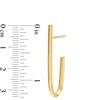 Thumbnail Image 1 of 34 x 11.7mm Knife Edge Linear J-Hoop Earrings in 10K Gold