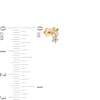 Thumbnail Image 2 of 018 Gauge Cubic Zirconia Double Flower Cartilage Barbell in 14K Gold - 5/16"