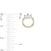 Thumbnail Image 1 of 14K Solid Gold CZ Marquise and Round Tiara Cartilage Hoop - 18G 5/16"