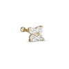 Thumbnail Image 0 of 14K Gold Quad Cubic Zirconia Bead Bone-Style Nose Stud - 20G 5/16"