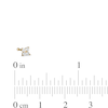 Thumbnail Image 2 of 14K Gold Quad Cubic Zirconia Bead Bone-Style Nose Stud - 20G 5/16"