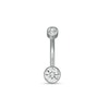 Thumbnail Image 1 of Titanium CZ Bezel-Set Belly Button Ring - 7/16"