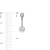 Thumbnail Image 1 of Titanium CZ Bezel-Set Belly Button Ring - 7/16"