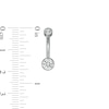 Thumbnail Image 2 of Titanium CZ Bezel-Set Belly Button Ring - 7/16"