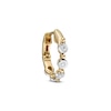 Thumbnail Image 1 of 14K Gold Diamond Accent Five Stone Beaded Alternating Hoop - 18G 5/16"