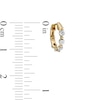Thumbnail Image 2 of 14K Gold Diamond Accent Five Stone Beaded Alternating Hoop - 18G 5/16"