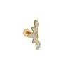 Thumbnail Image 1 of 018 Gauge Diamond Accent Marquise Frame Graduated Curved Cartilage Barbell in 14K Gold - 5/16"