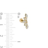Thumbnail Image 1 of 018 Gauge Diamond Accent Marquise Frame Graduated Curved Cartilage Barbell in 14K Gold - 5/16"