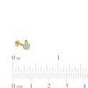 Thumbnail Image 2 of 018 Gauge Diamond Accent Marquise Frame Tri-Leaf Cartilage Barbell in 14K Semi-Solid Gold - 5/16"