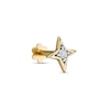 Thumbnail Image 0 of 018 Gauge Diamond Accent Four-Point Star Cartilage Barbell in 14K Gold - 5/16"