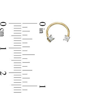 016 Gauge Diamond Accent Horseshoe in 14K Gold - 5/16"