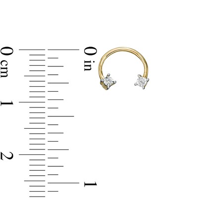 016 Gauge Diamond Accent Horseshoe in 14K Gold - 5/16"
