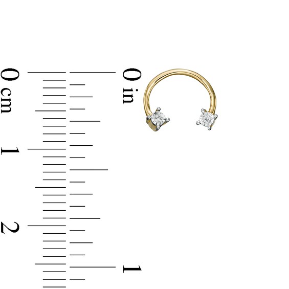 016 Gauge Diamond Accent Horseshoe in 14K Gold - 5/16"