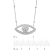 Thumbnail Image 2 of Diamond Accent Evil Eye Necklace in Sterling Silver