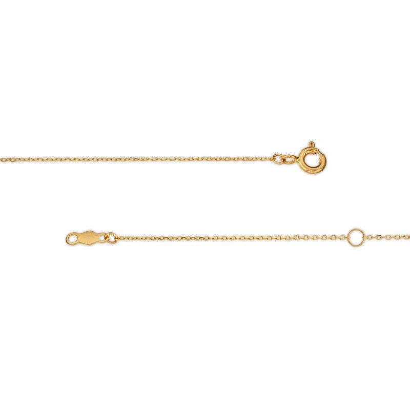 Main Image 2 of Cubic Zirconia "XO" Heart Outline Necklace in 10K Gold