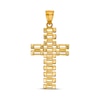 Thumbnail Image 1 of 42.9 x 22.32mm Triple Row Open Link Cross Necklace Charm in 10K Gold