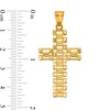 Thumbnail Image 2 of 42.9 x 22.32mm Triple Row Open Link Cross Necklace Charm in 10K Gold
