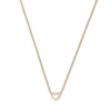 Thumbnail Image 0 of 2.60mm Heart Curb Chain Necklace in 10K Hollow Gold - 16" + 1"