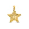 24.6 x 26.29mm Diamond-Cut Sunburst Layered Double Star Necklace Charm in 10K Gold