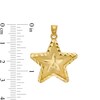 24.6 x 26.29mm Diamond-Cut Sunburst Layered Double Star Necklace Charm in 10K Gold