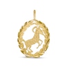 Thumbnail Image 0 of Garland Wreath Frame Aries Necklace Charm in 10K Gold Casting Solid