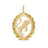 Thumbnail Image 0 of Garland Wreath Frame Taurus Necklace Charm in 10K Gold Casting Solid
