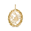 Thumbnail Image 1 of Garland Wreath Frame Cancer Necklace Charm in 10K Gold Casting Solid