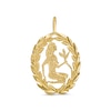 Thumbnail Image 0 of Garland Wreath Frame Virgo Necklace Charm in 10K Gold Casting Solid