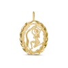 Thumbnail Image 0 of Garland Wreath Frame Aquarius Necklace Charm in 10K Gold Casting Solid